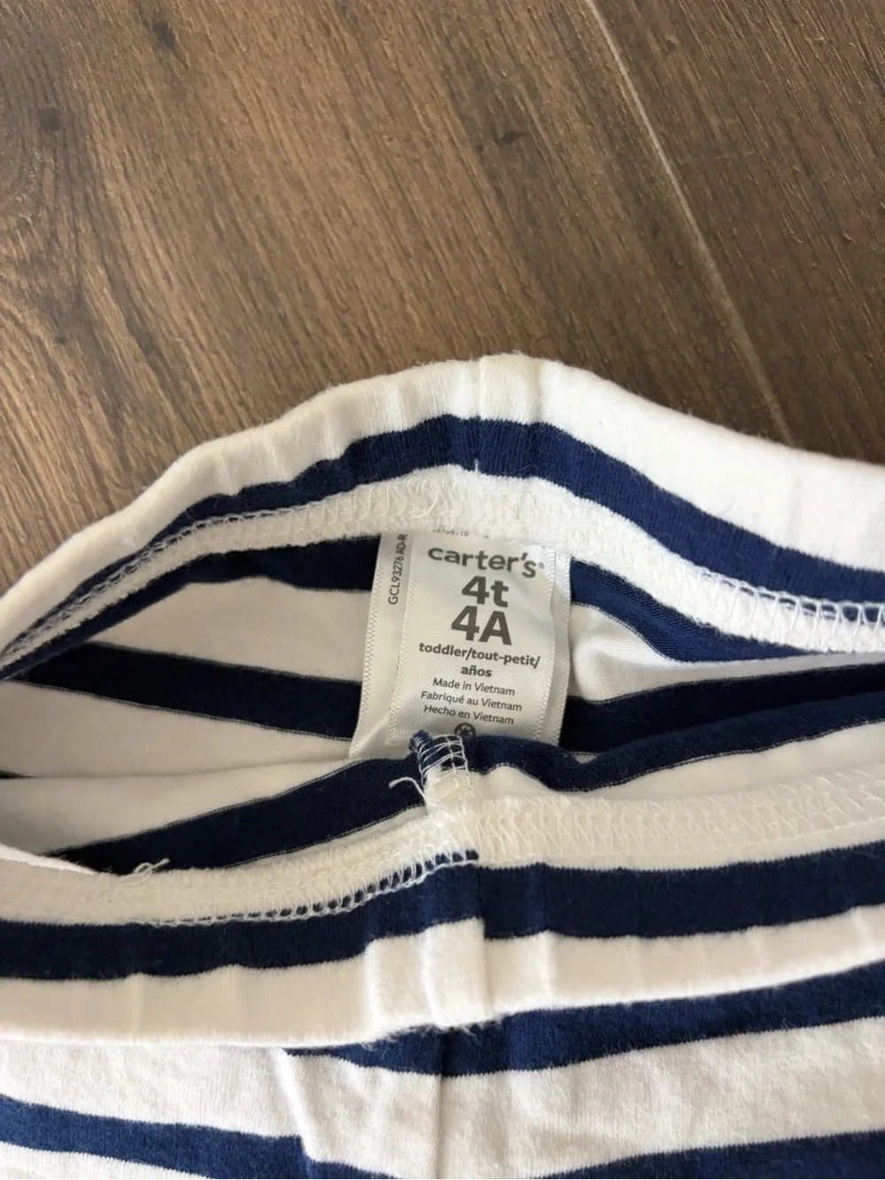 Carter's Navy and White Striped Girls' Leggings